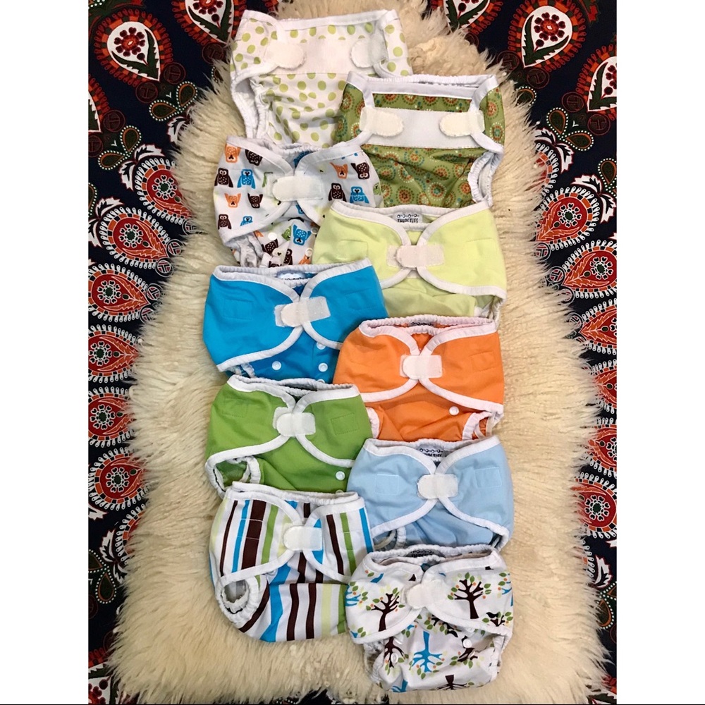 Lot of 10 Thirsties/Bummis Cloth Diaper Covers